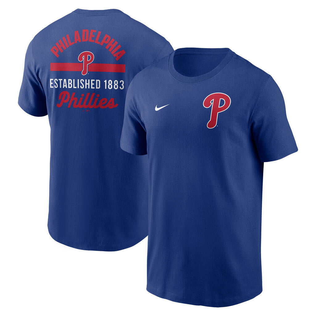 MLB Philadelphia Phillies Nike 2-Hit Cotton T-Shirt - Blue