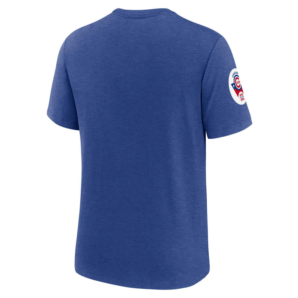 MLB Chicago Cubs Nike Cooperstown Eras Tri-Blend T-Shirt - Blue