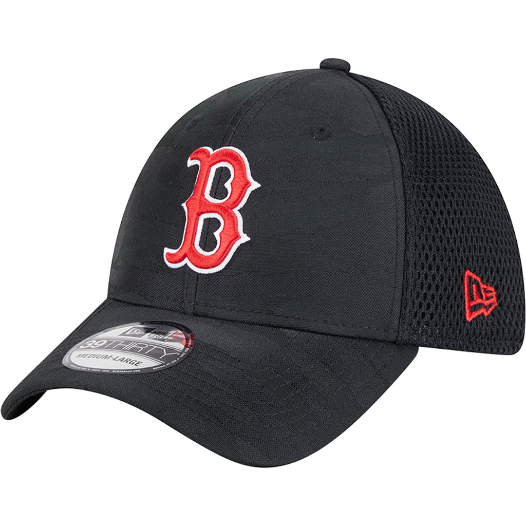 MLB Boston Red Sox New Era Black Camo 39THIRTY Flex Fit Hat - Black