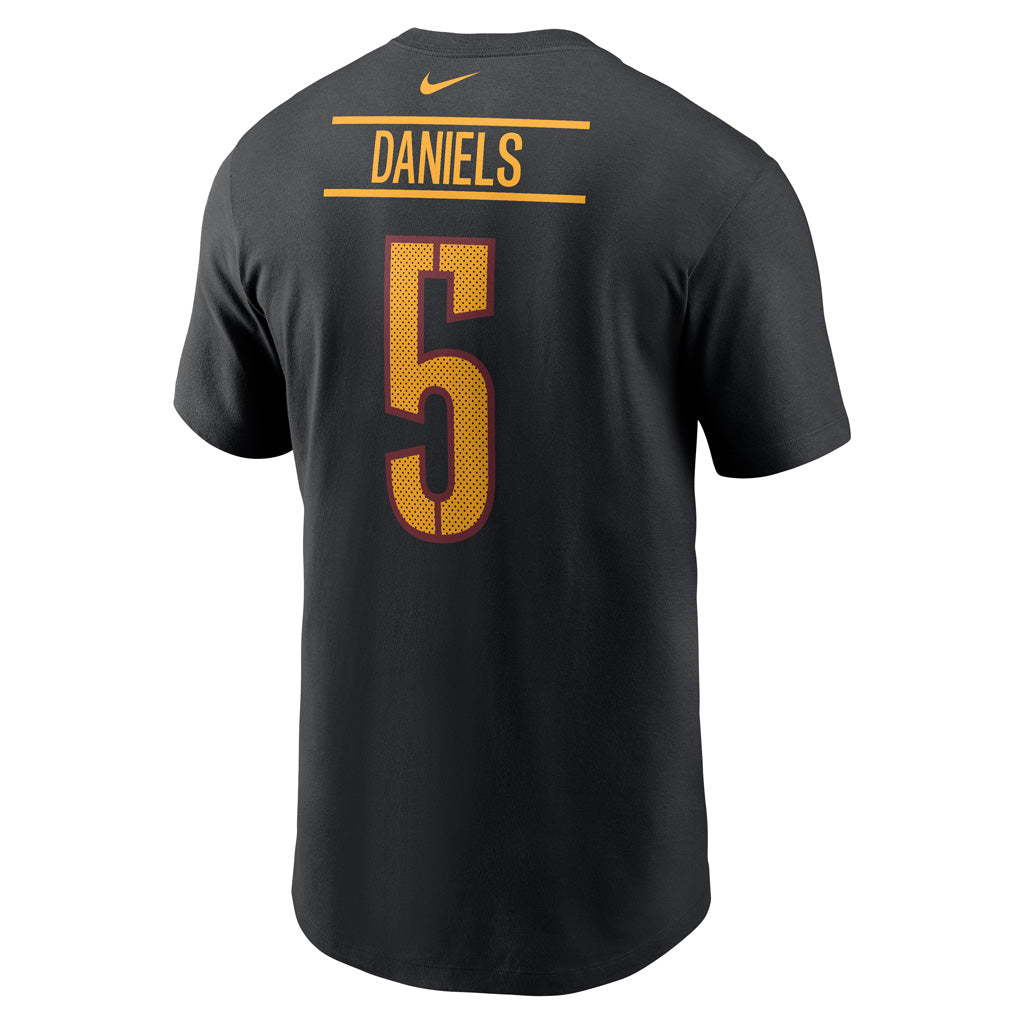 NFL Washington Commanders Jayden Daniels Nike Name & Number T-Shirt - Black