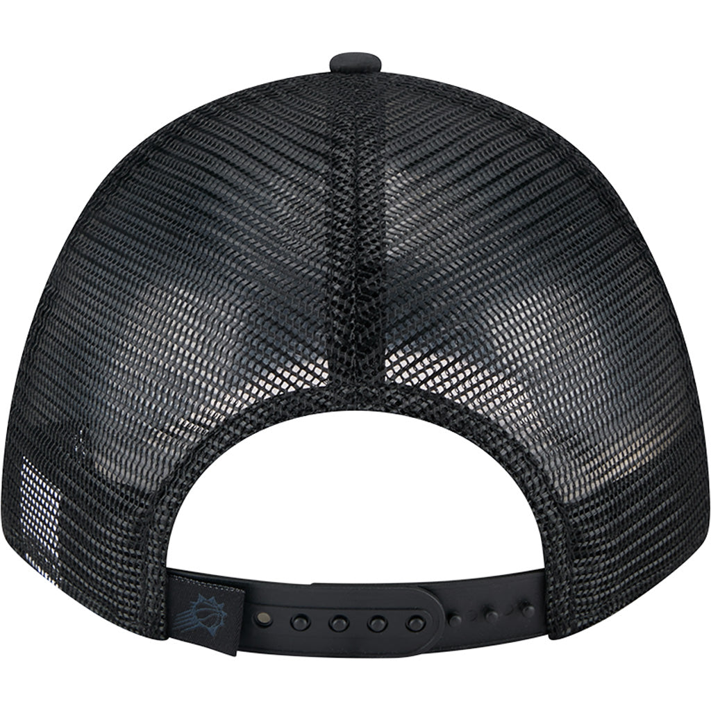 NBA Phoenix Suns New Era Minimalist 9FORTY M-Crown Snapback Trucker Hat - Black