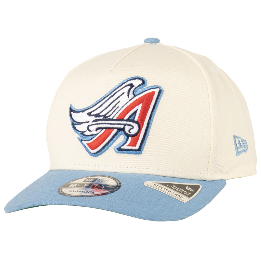MLB Los Angeles Angels New Era Throwback Two-Tone TC 9FIFTY A-Frame Snapback Hat - Cream