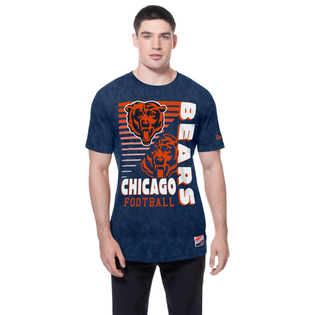 NFL Chicago Bears New Era Throwback Wash T-Shirt - Navy
