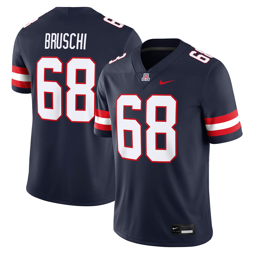 NCAA Arizona Wildcats Tedy Bruschi Nike Football Game Jersey - Navy