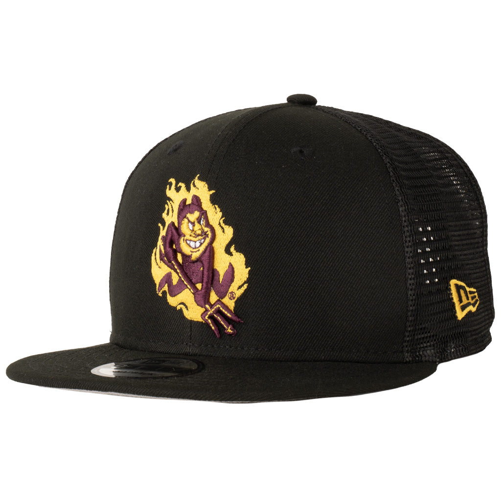 NCAA Arizona State Sun Devils New Era Shadowline 9FIFTY Snapback Trucker Hat - Black