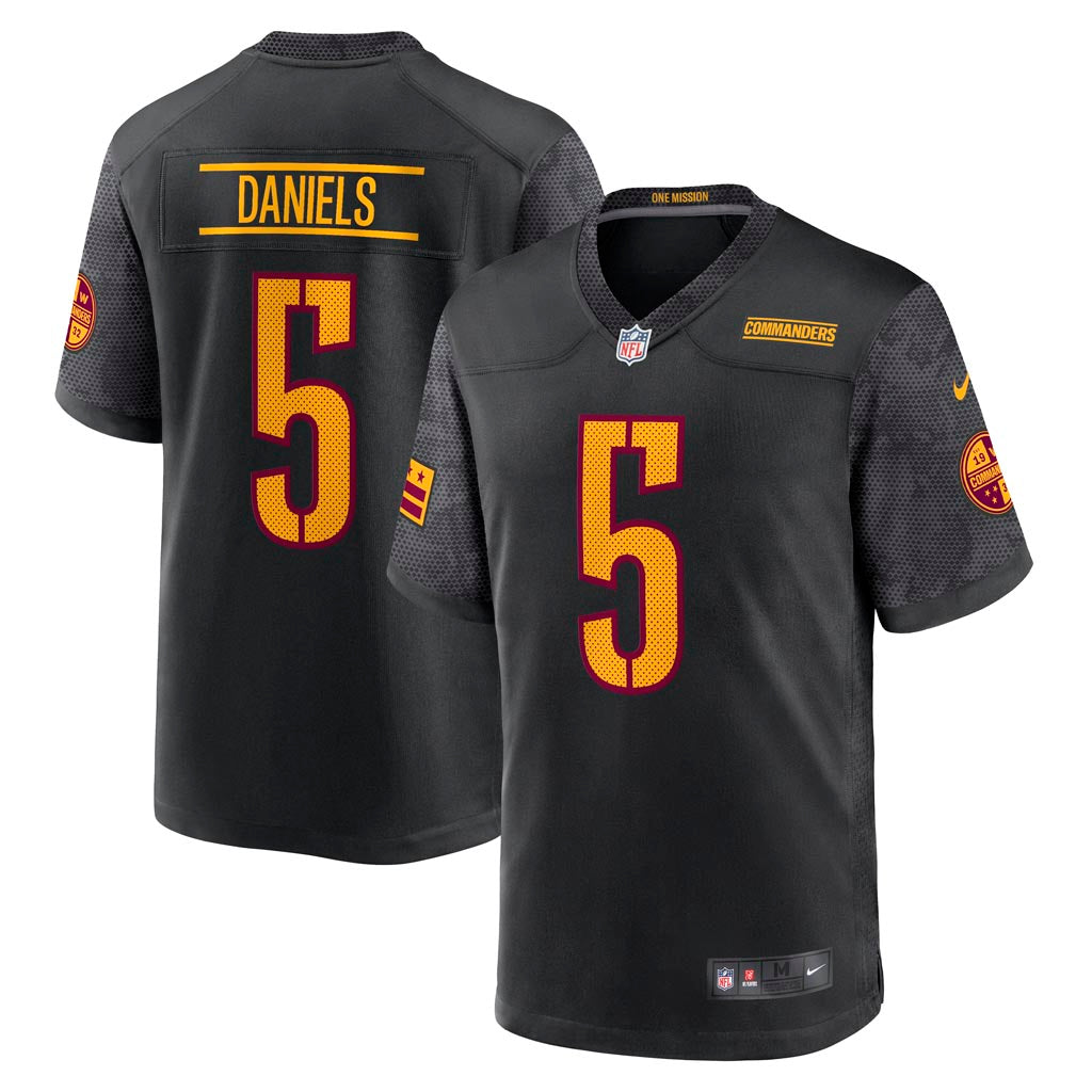 NFL Washington Commanders Jayden Daniels Nike Alternate Game Jersey - Black