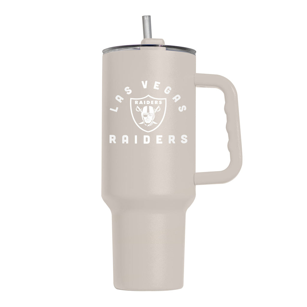 NFL Las Vegas Raiders Logo Brands 40oz Sand Travel Tumbler