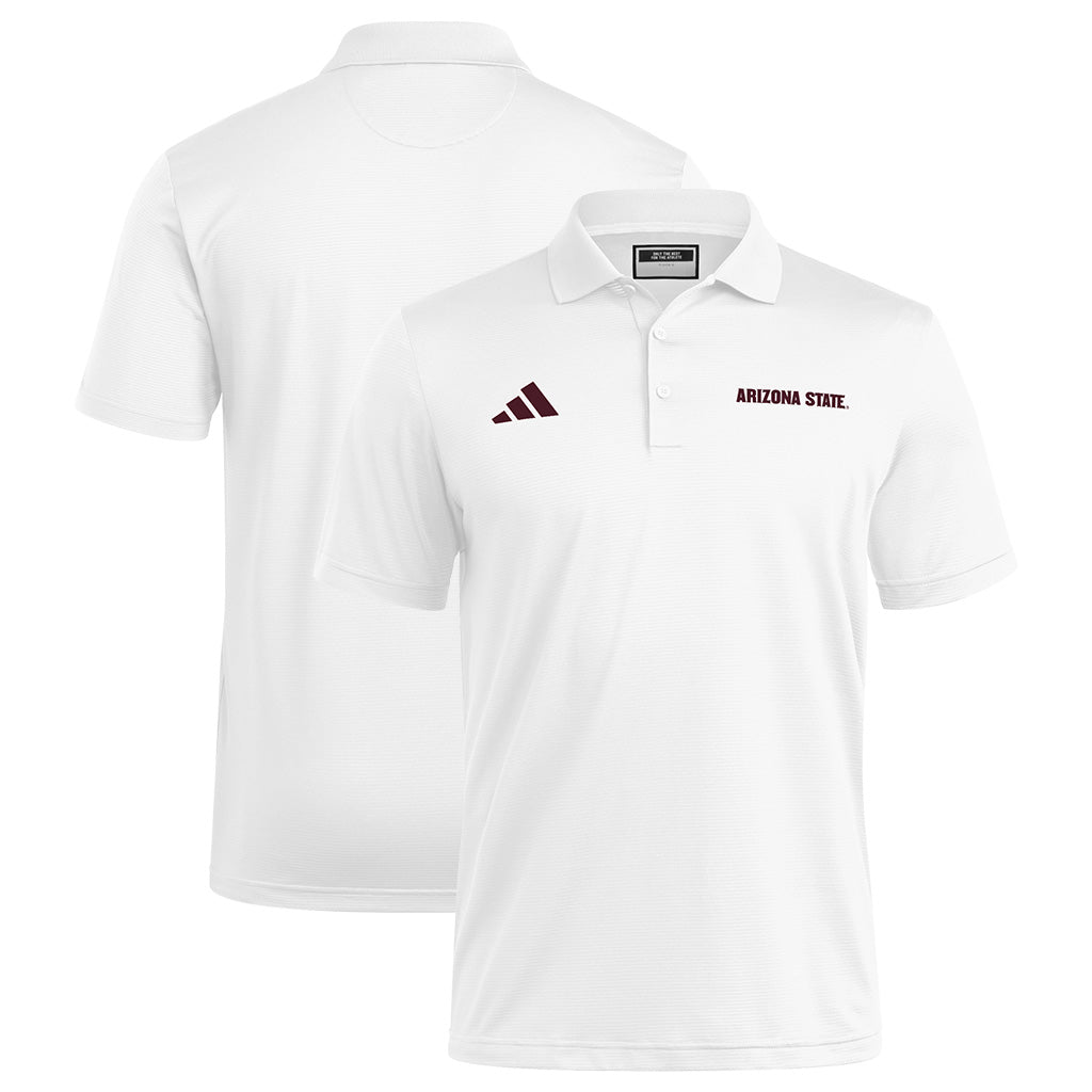 NCAA Arizona State Sun Devils adidas 2025 Coaches Polo - White