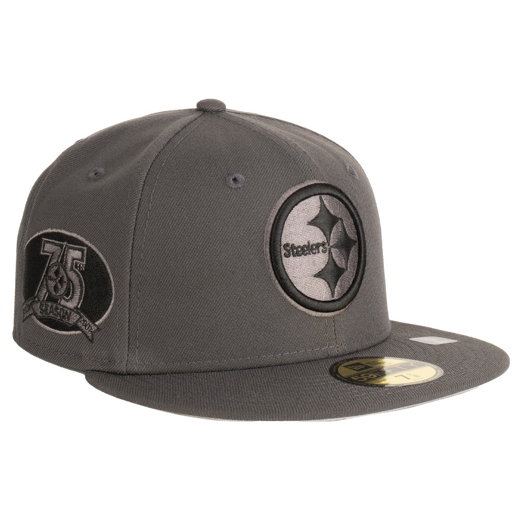 NFL Pittsburgh Steelers New Era Tonal Graphite 59FIFTY Fitted Hat - Graphite