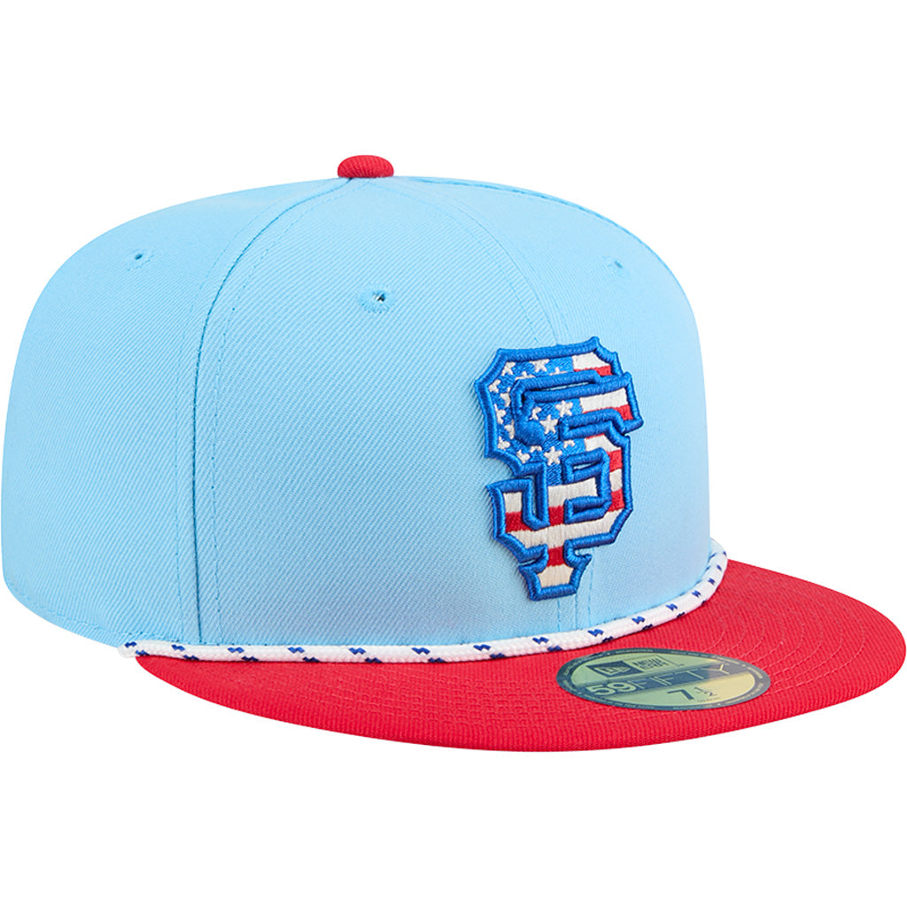 MLB San Francisco Giants New Era 2025 4th of July 59FIFTY Fitted Hat - Blue