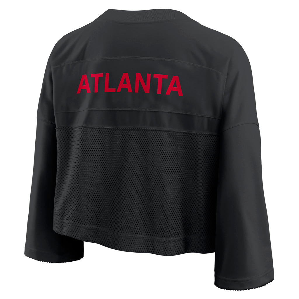 NFL Atlanta Falcons Women's Nike Jersey Fashion Crop Top - Black
