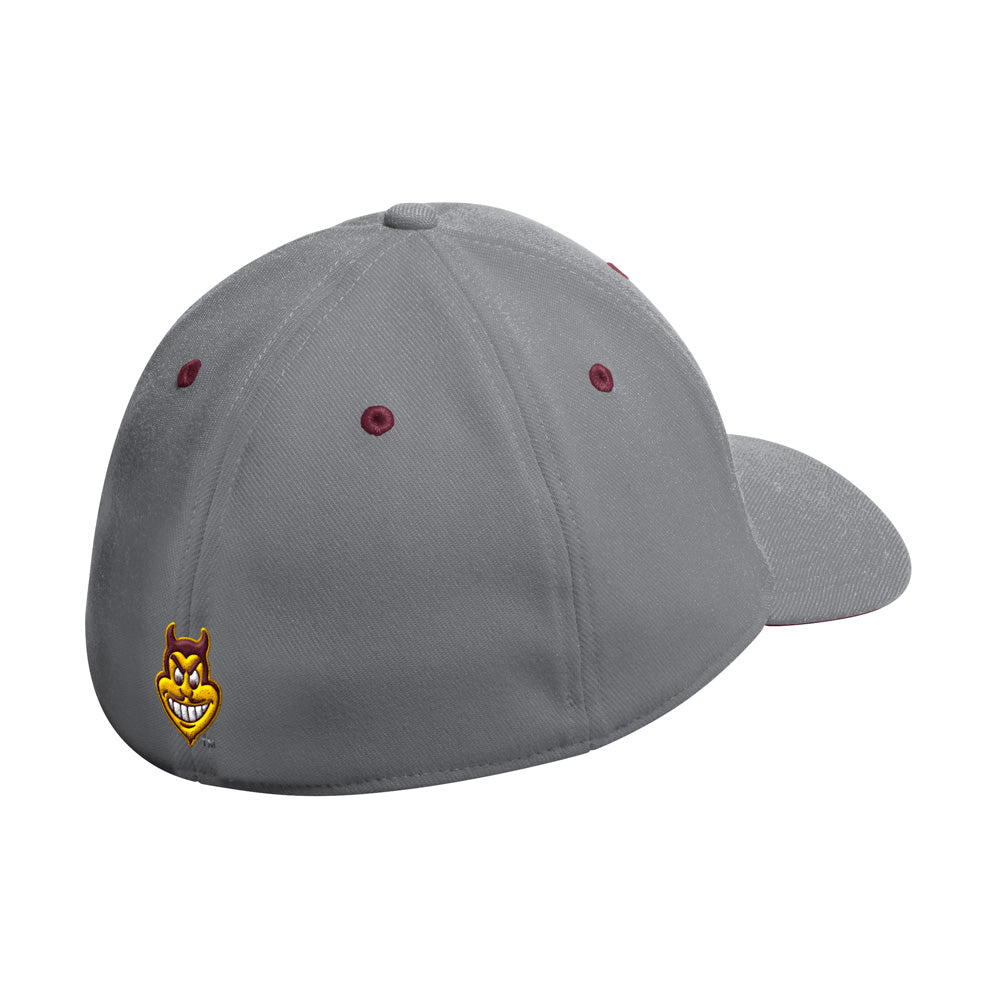 NCAA Arizona State Sun Devils adidas Script Slouch Flex Hat Hat - Gray