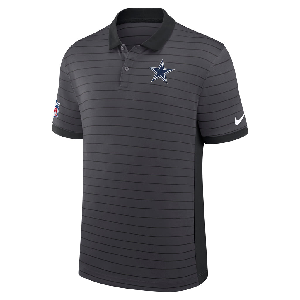 NFL Dallas Cowboys Nike Dri-Fit Striped Victory Polo - Black