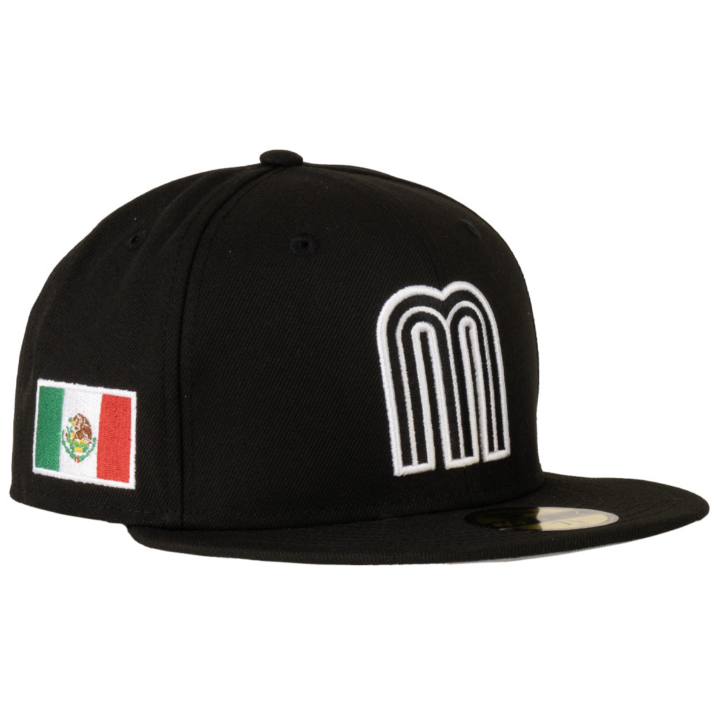 Mexico New Era Black & White 59FIFTY Fitted Hat - Black