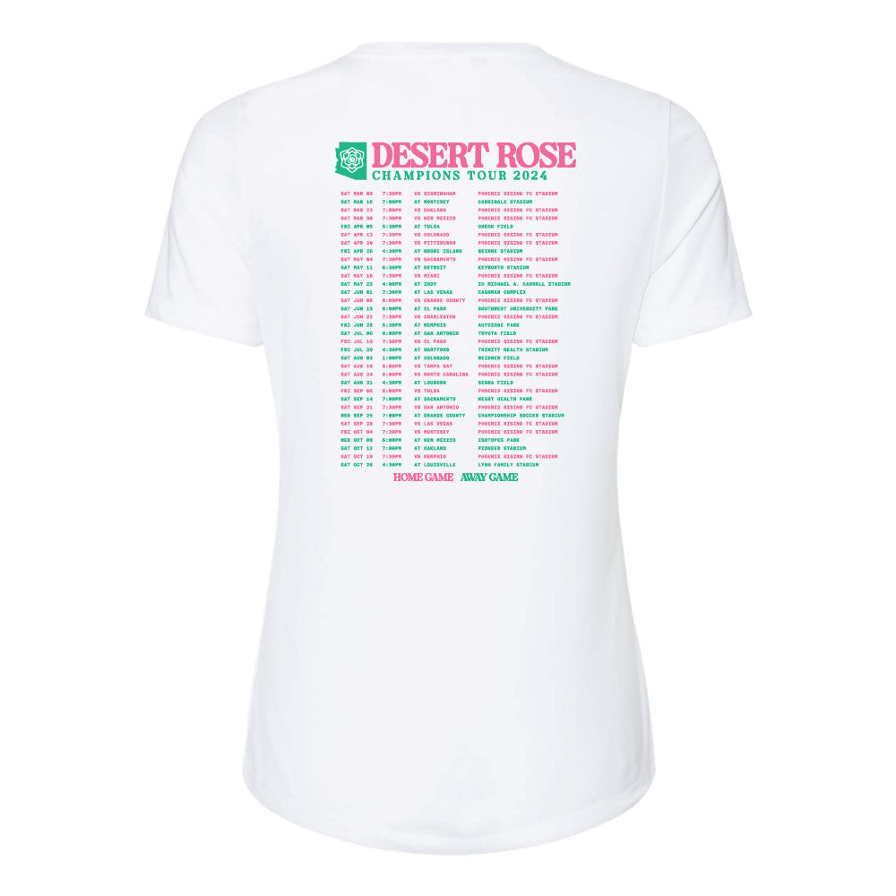 Phoenix Rising Women&#39;s Rising Select Desert Rose Concert T-Shirt - White