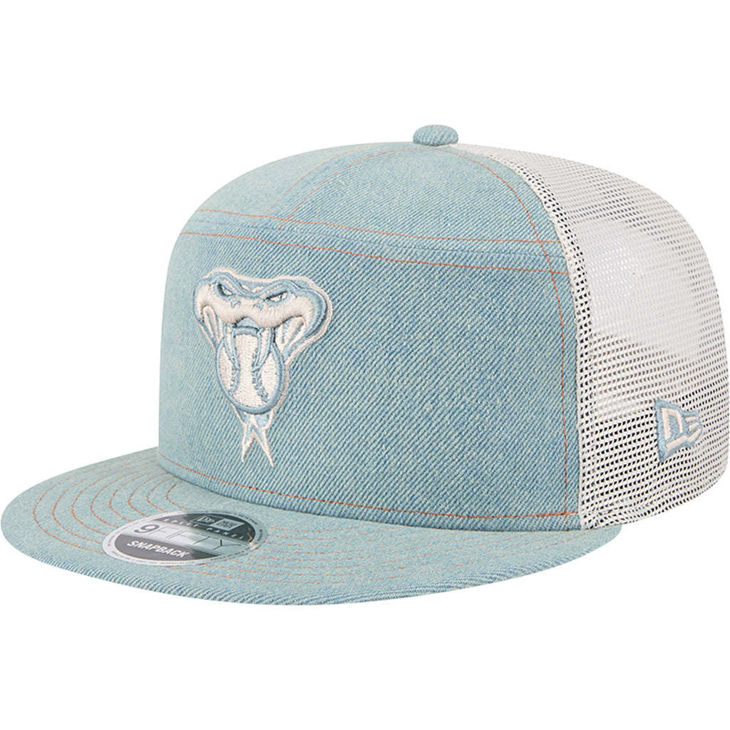 MLB Arizona Diamondbacks New Era Denim 9FIFTY Split Panel Snapback Trucker Hat - Navy