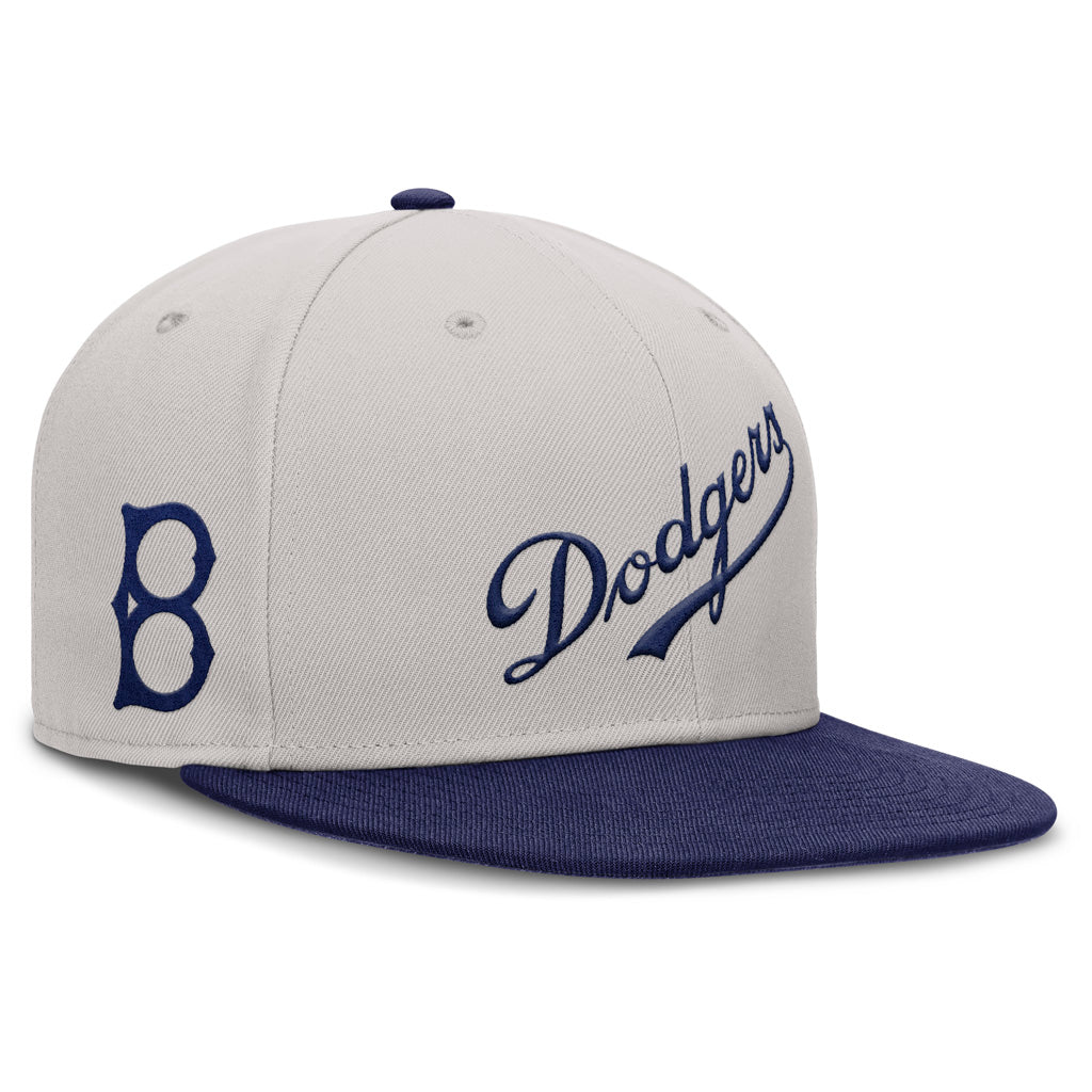 MLB Los Angeles Dodgers Nike Two-Tone Cooperstown Fitted Hat - Gray
