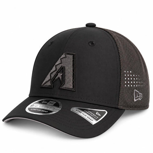 MLB Arizona Diamondbacks New Era Black Pearl Trucker 9SEVENTY Stretch-Snap Hat- Black