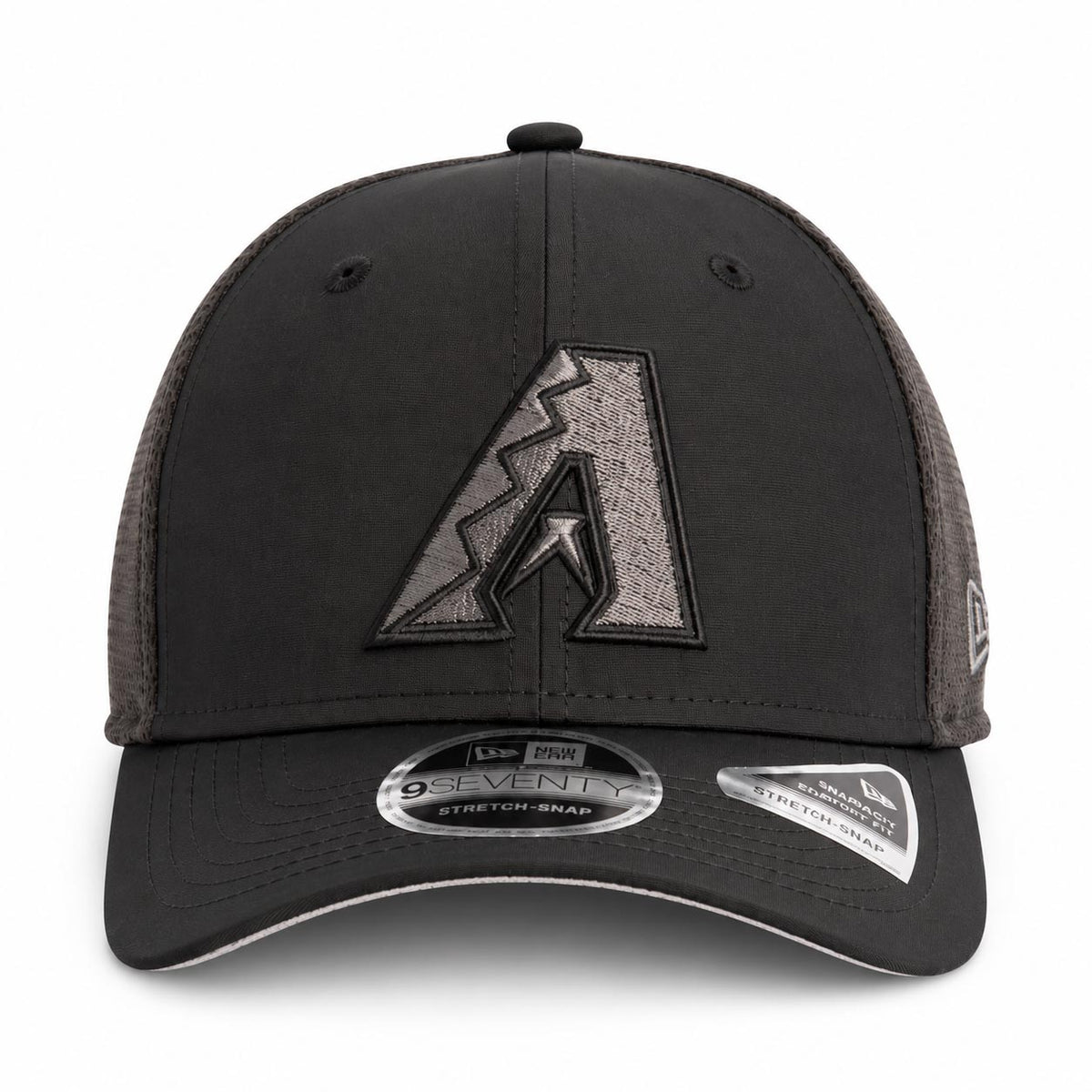 MLB Arizona Diamondbacks New Era Black Pearl Trucker 9SEVENTY Stretch-Snap Hat- Black