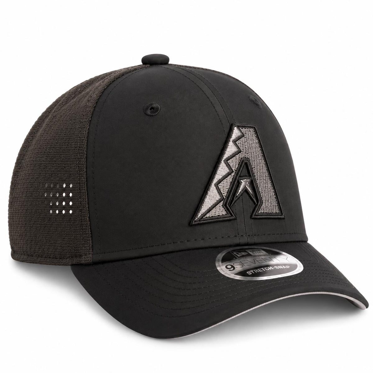 MLB Arizona Diamondbacks New Era Black Pearl Trucker 9SEVENTY Stretch-Snap Hat- Black