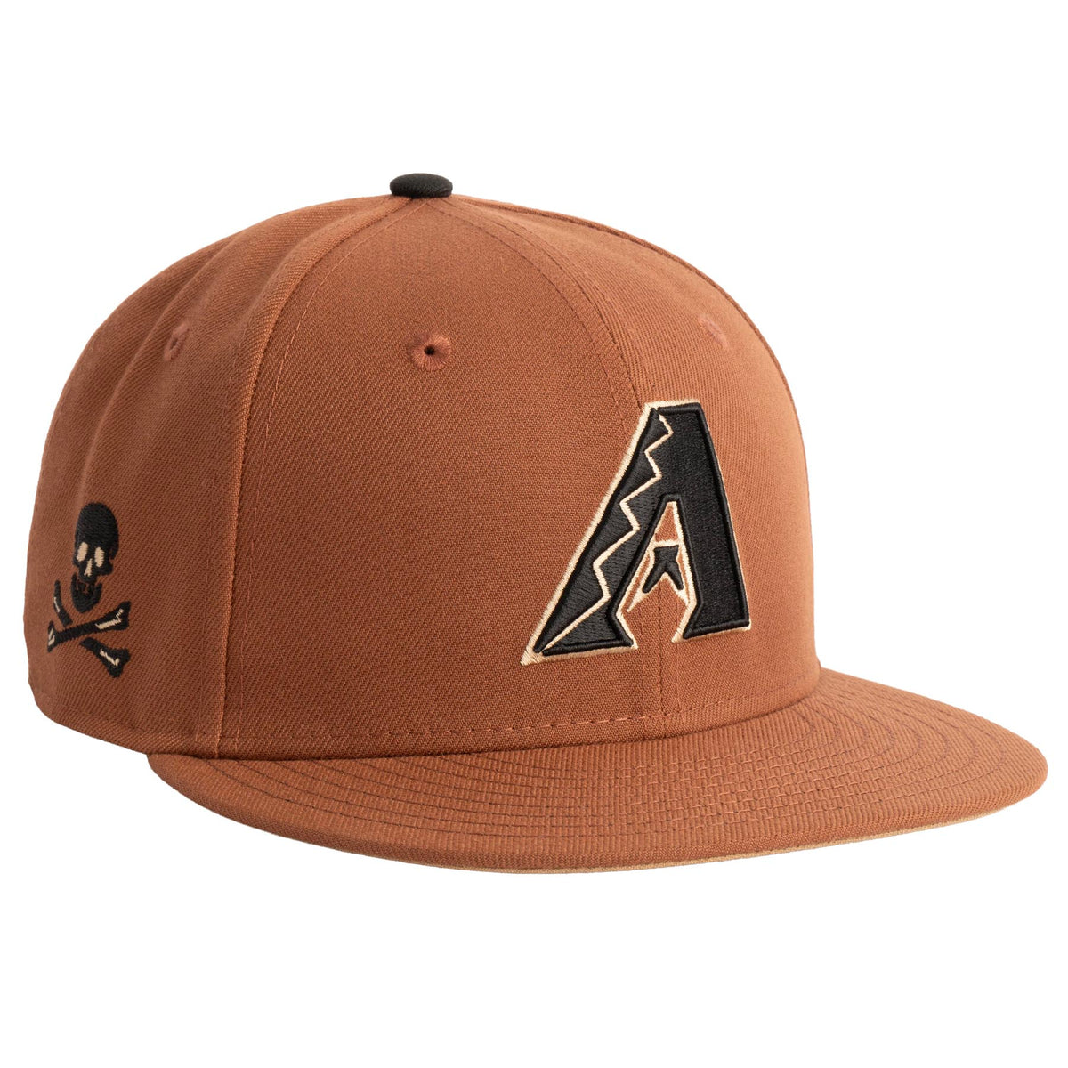 MLB Arizona Diamondbacks New Era Primary Jolly Roger 59FIFTY Fitted Hat- Brown