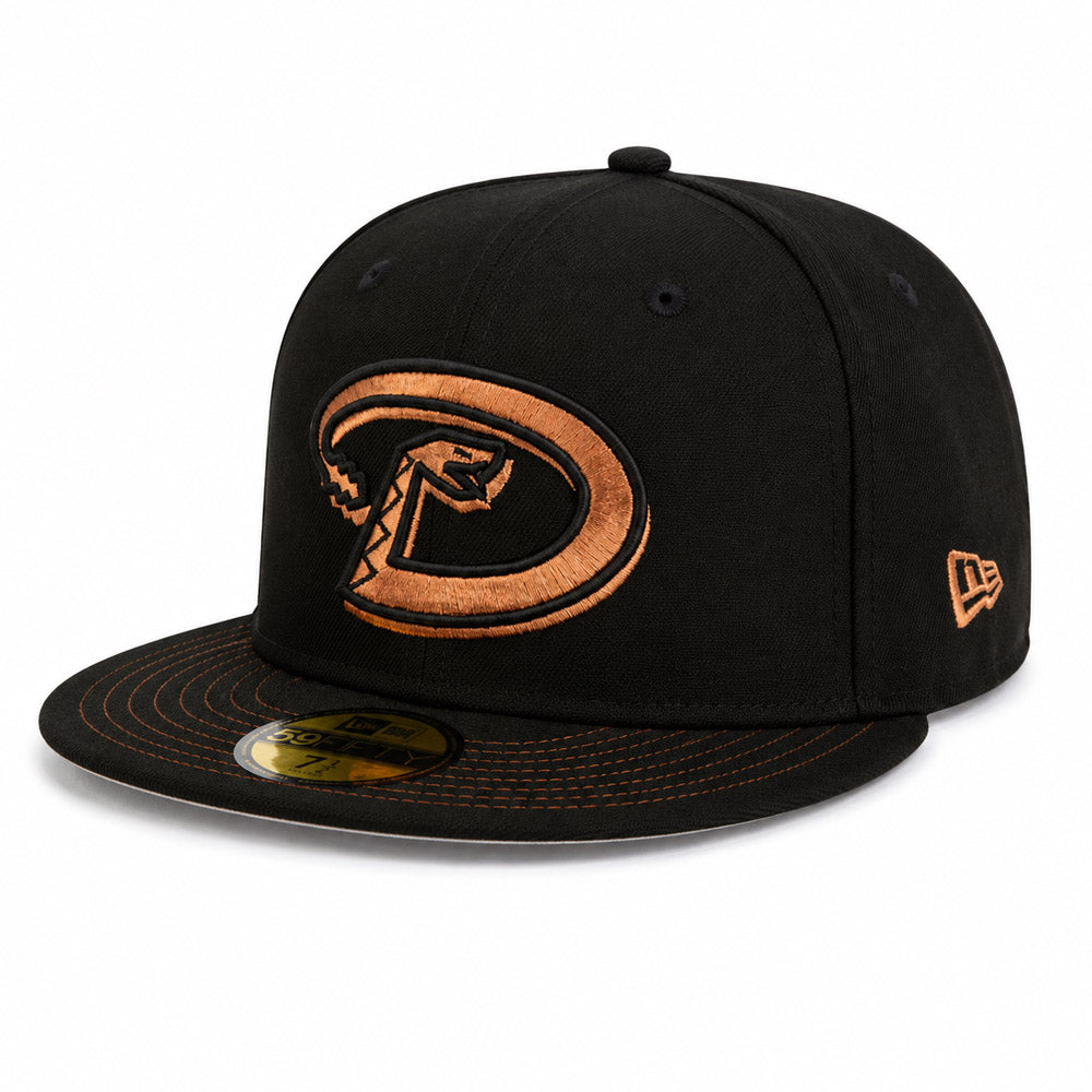 MLB Arizona Diamondbacks New Era Throwback Copper Mine 59FIFTY Fitted Hat - Black