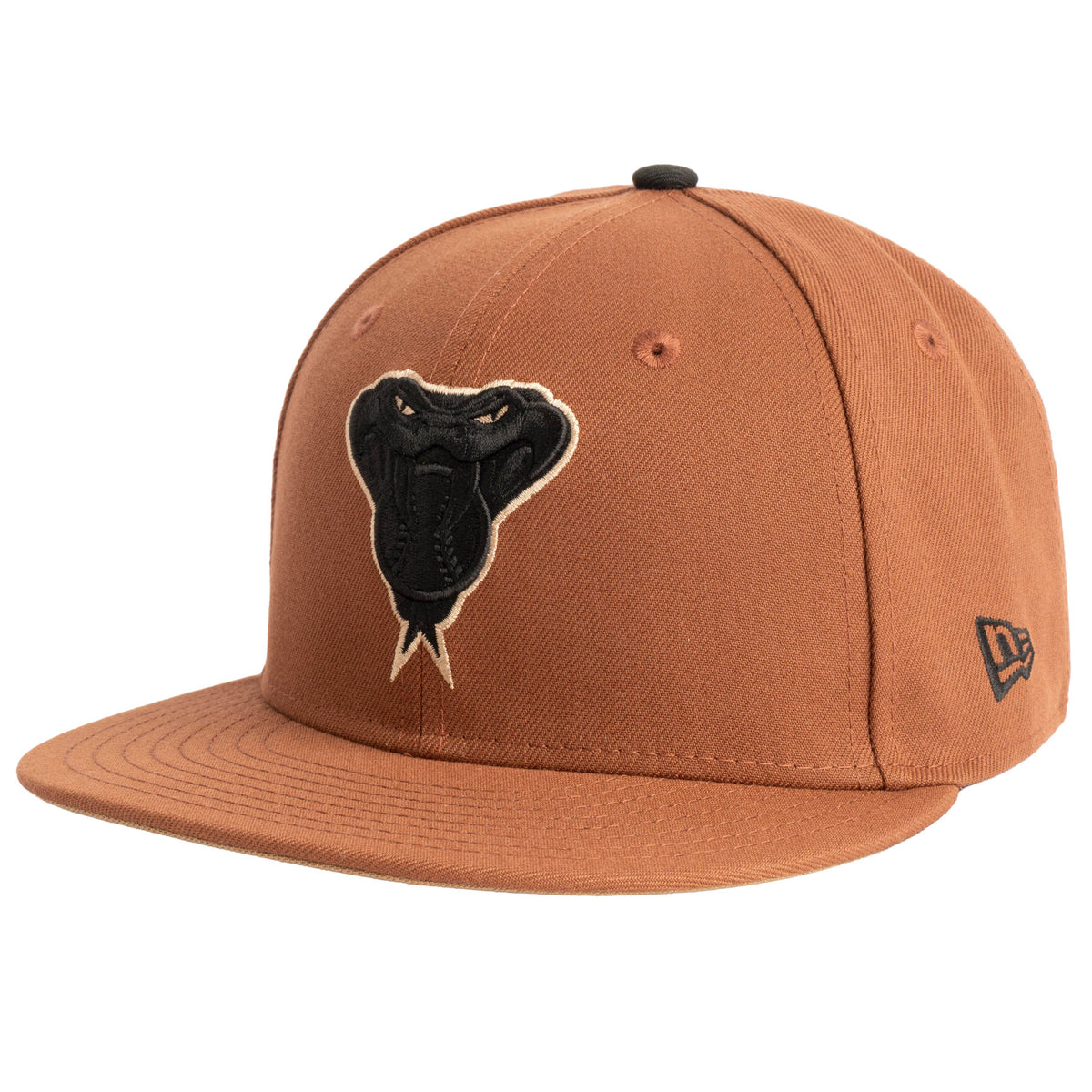MLB Arizona Diamondbacks New Era Snake Jolly Roger 59FIFTY Fitted Hat- Brown