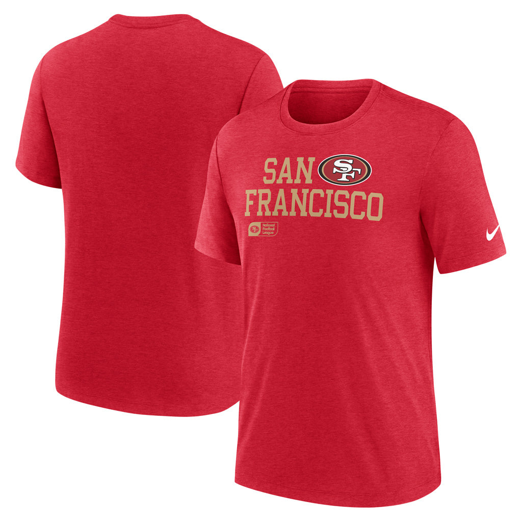 NFL San Francisco 49ers Nike Lock Up Tri-Blend T-Shirt - Red