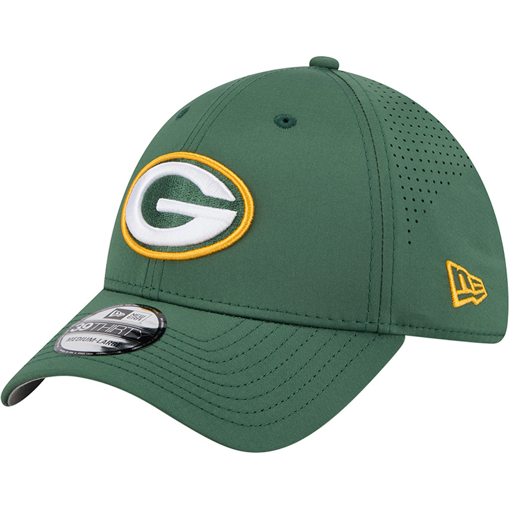 NFL Green Bay Packers New Era Mid Perf 39THIRTY Flex Fit Hat - Green
