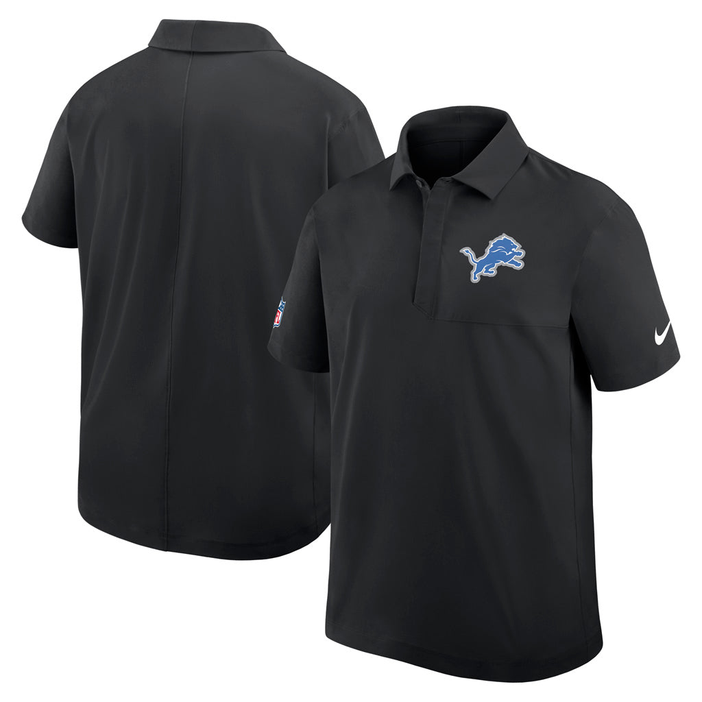 NFL Detroit Lions Nike 2025 Dri-Fit Sideline Woven Polo - Black