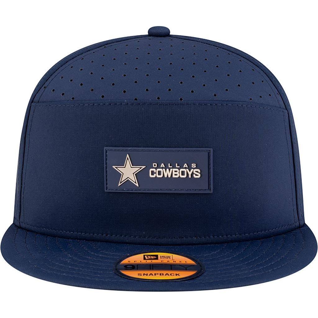 NFL Dallas Cowboys New Era 2025 Sideline 9FIFTY Split Panel Snapback Hat - Navy