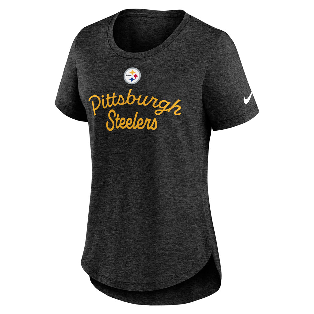 NFL Pittsburgh Steelers Women's Nike Fashion Triblend T-Shirt - Black