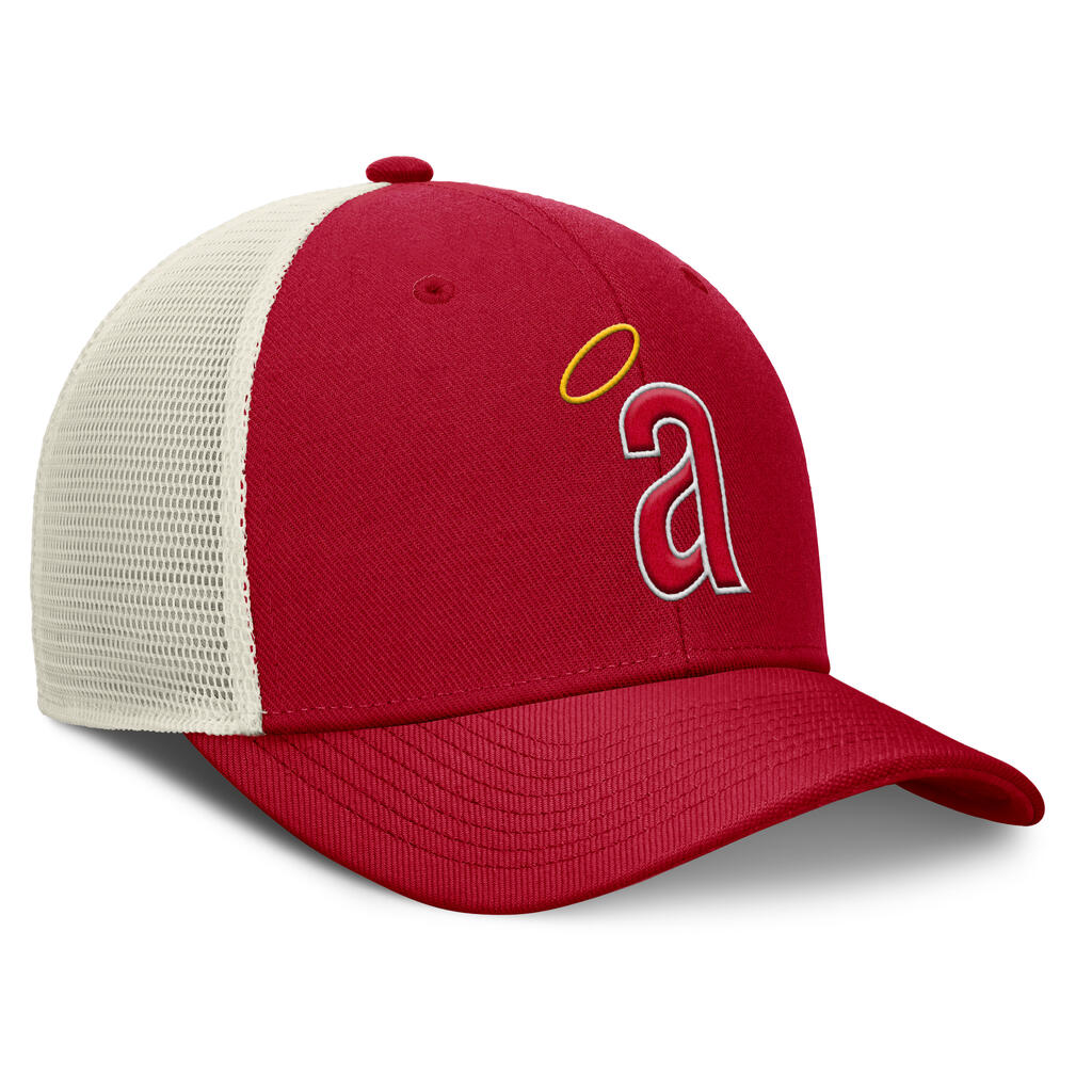 MLB Los Angeles Angels Nike Cooperstown Trucker Snapback Hat - Red