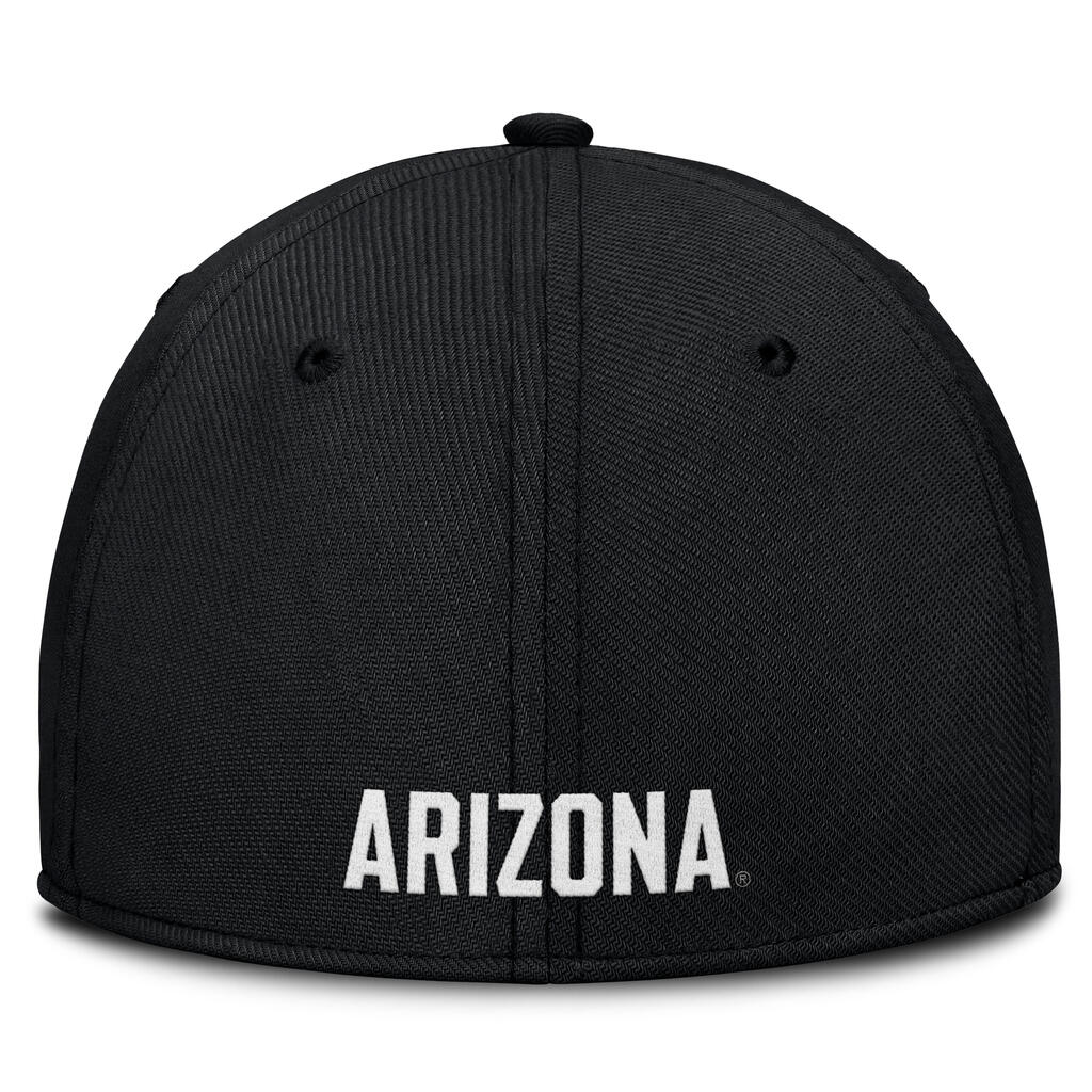 NCAA Arizona Wildcats Nike White Primary Logo Flex Fit Hat - Black
