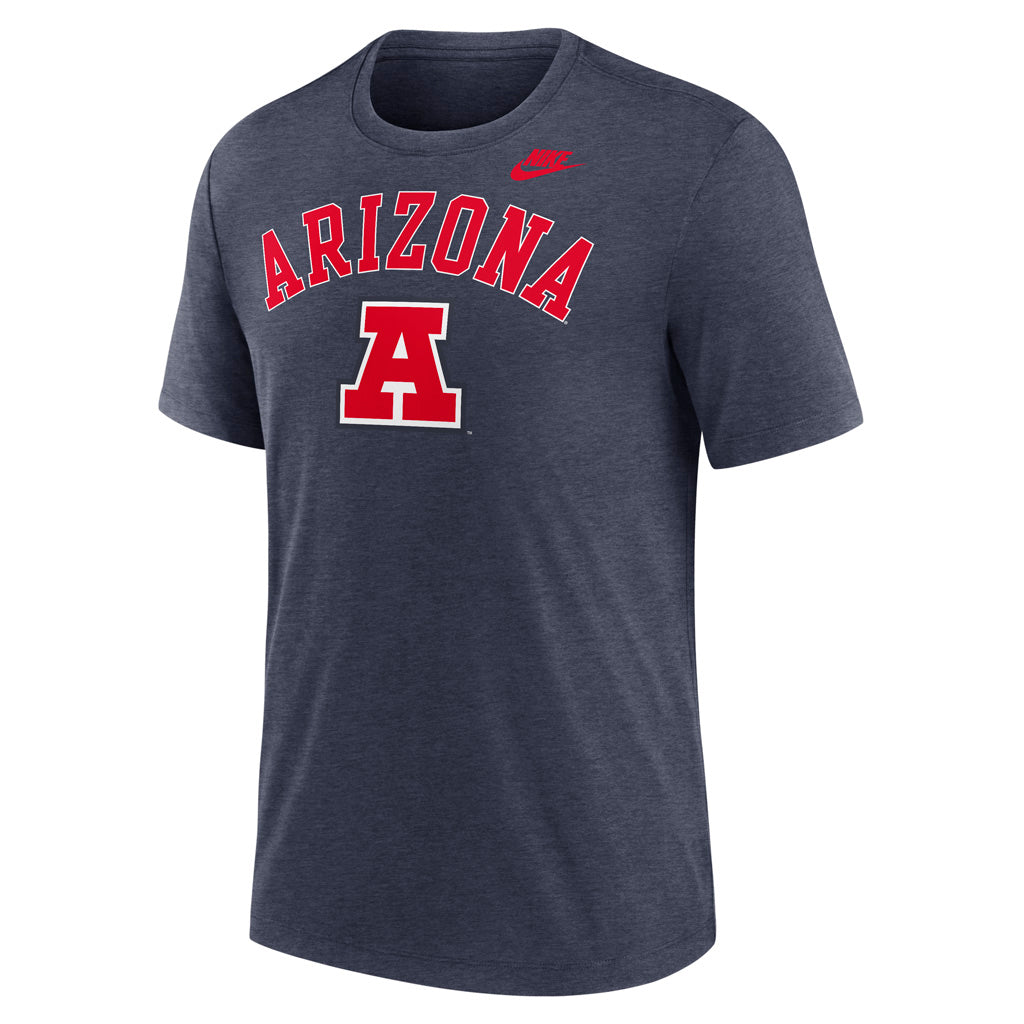 NCAA Arizona Wildcats Nike Legacy Arch Tri-Blend T-Shirt - Navy