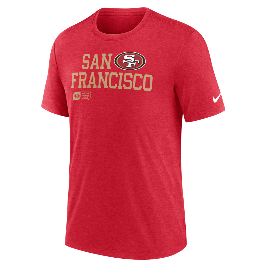 NFL San Francisco 49ers Nike Lock Up Tri-Blend T-Shirt - Red