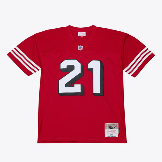 NFL San Francisco 49ers Deion Sanders Mitchell & Ness 1994 Legacy Jersey- Red