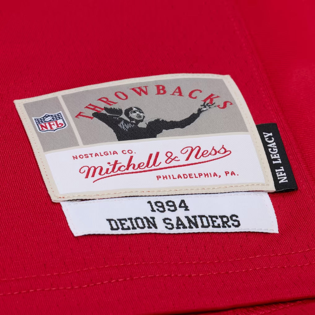 NFL San Francisco 49ers Deion Sanders Mitchell & Ness 1994 Legacy Jersey- Red