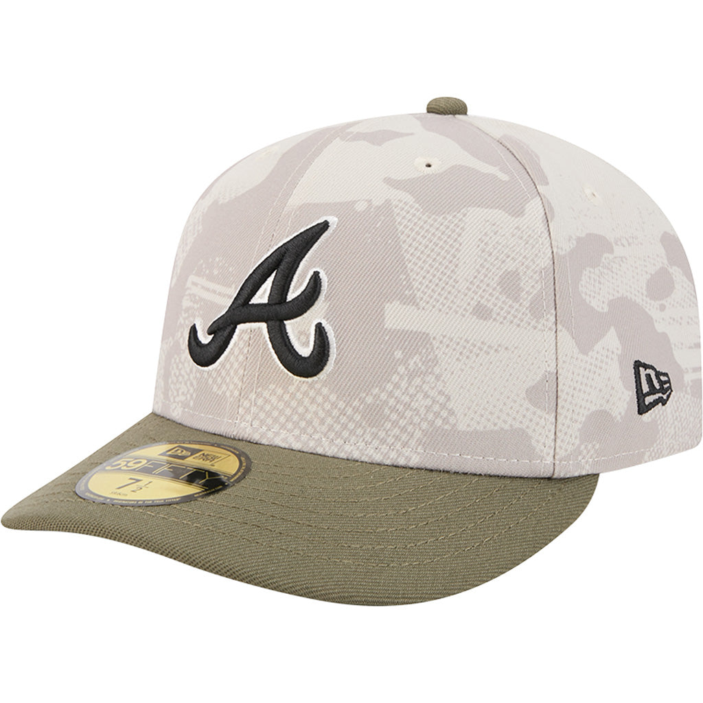 MLB Atlanta Braves New Era 2025 Armed Forces Day 59FIFTY Fitted Hat - Stone