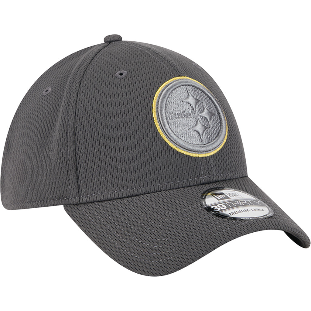 NFL Pittsburgh Steelers New Era Tonal Graphite 39THIRTY Flex Fit Hat - Graphite