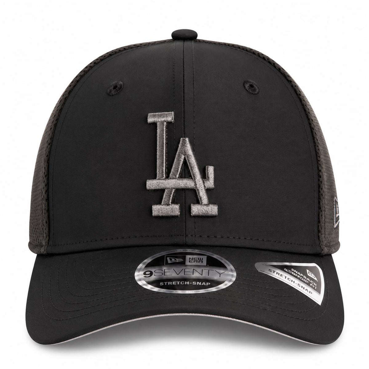 MLB Los Angeles Dodgers New Era Black Pearl Trucker 9SEVENTY Stretch-Snap Hat- Black