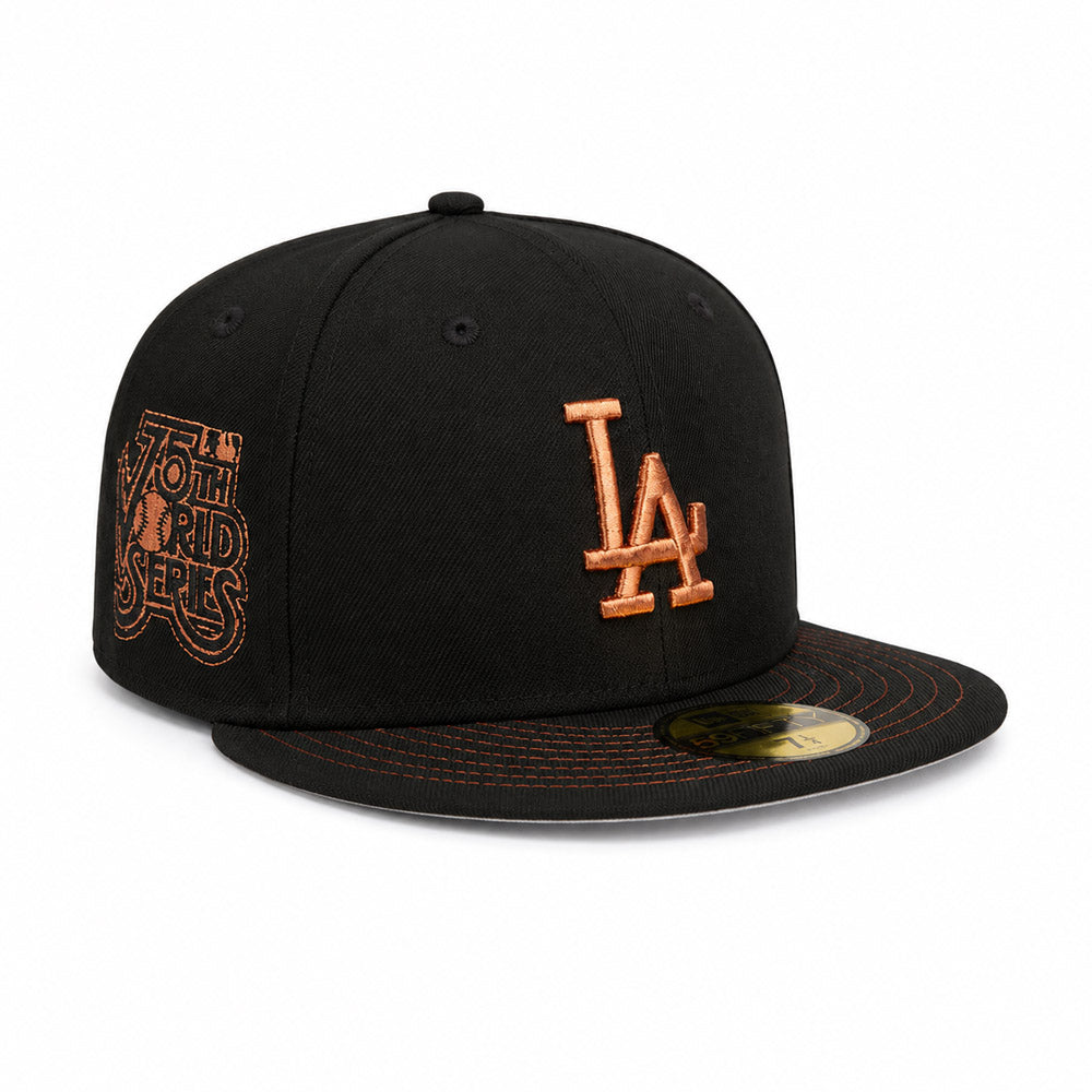 MLB Los Angeles Dodgers New Era Copper Mine 59FIFTY Fitted Hat - Black
