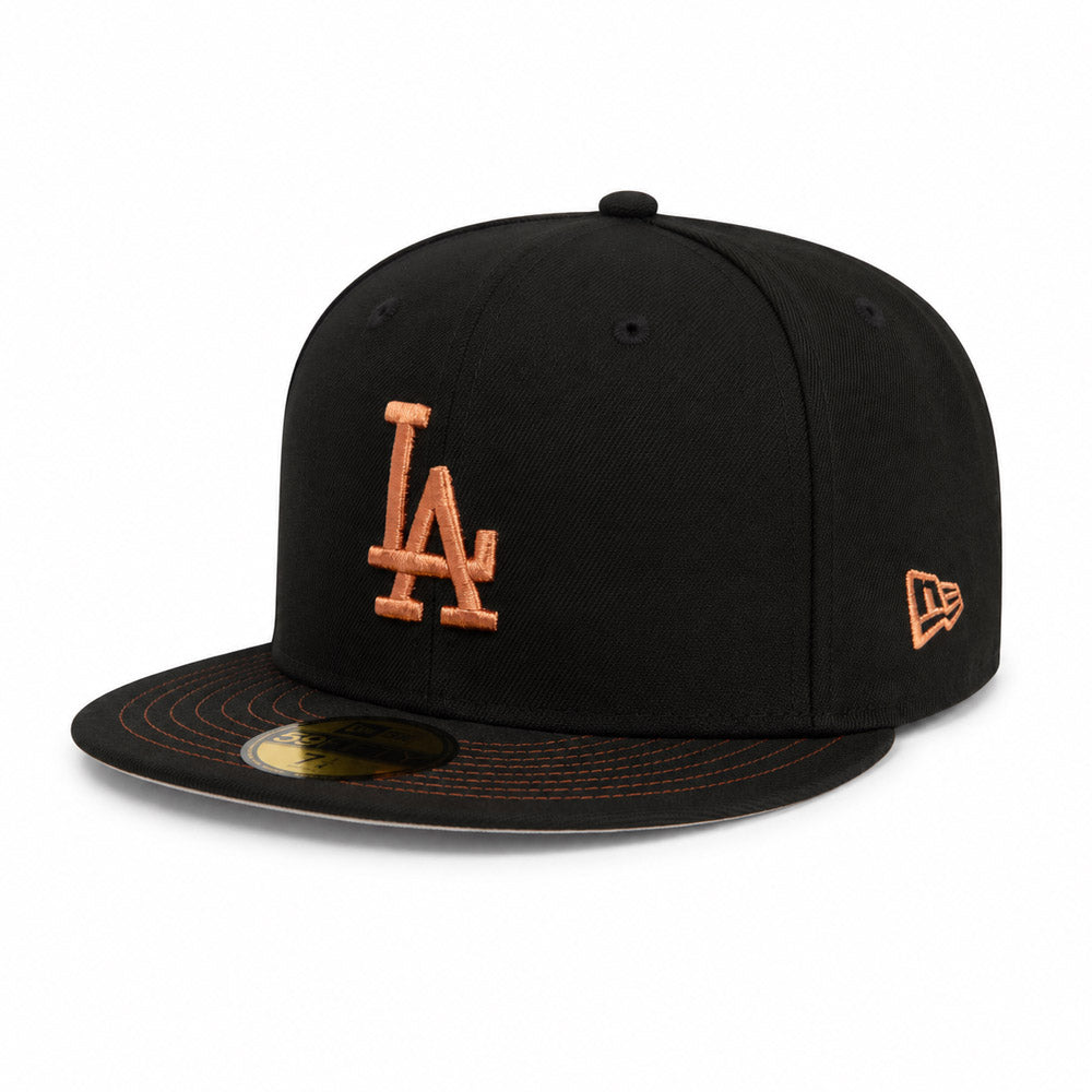 MLB Los Angeles Dodgers New Era Copper Mine 59FIFTY Fitted Hat - Black