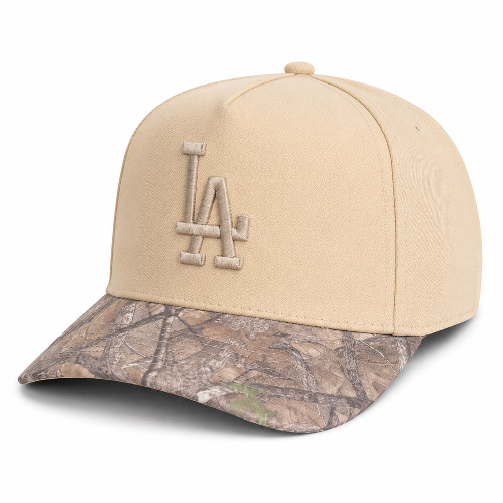 MLB Los Angeles Dodgers Mitchell and Ness Two-Tone Pro Pinch Snapback Hat- Cream
