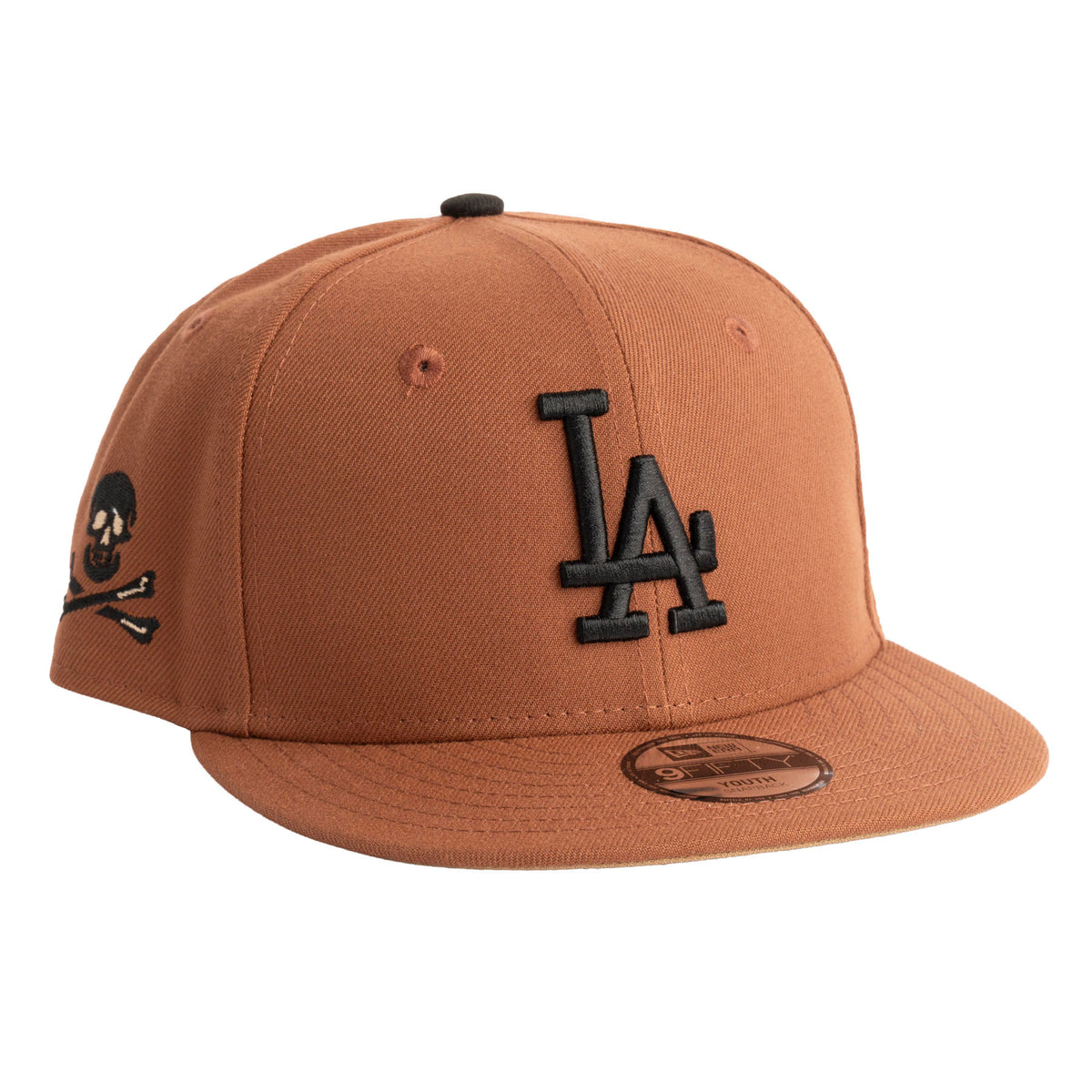 MLB Los Angeles Dodgers Youth New Era Jolly Roger 9FIFTY Snapback Hat- Brown