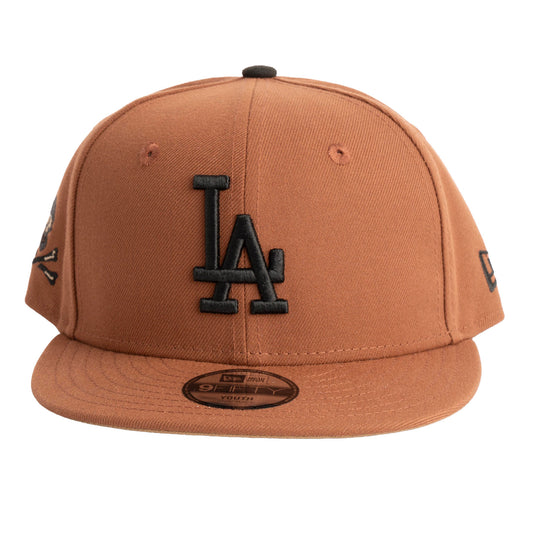 MLB Los Angeles Dodgers Youth New Era Jolly Roger 9FIFTY Snapback Hat- Brown
