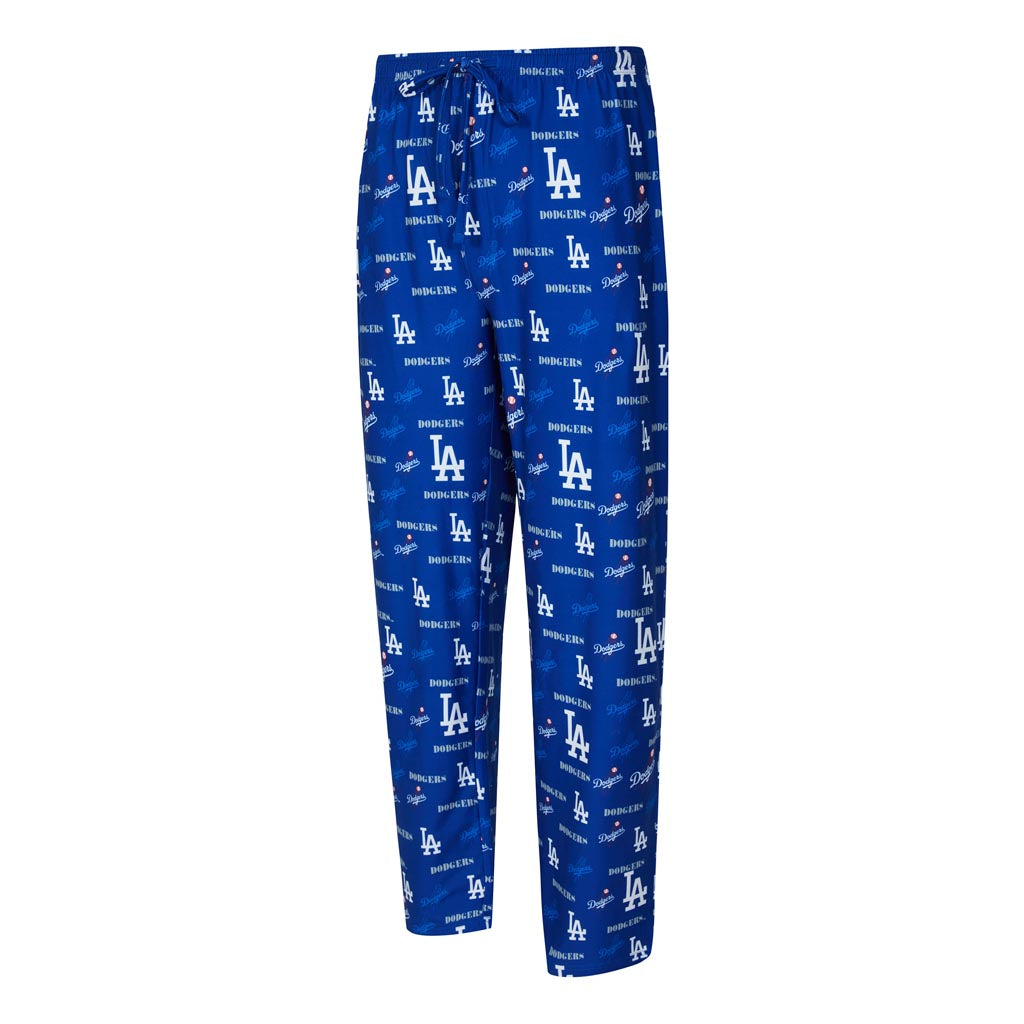 MLB Los Angeles Dodgers Concepts Sport Mosaic All Over Print PJ Pants - Blue