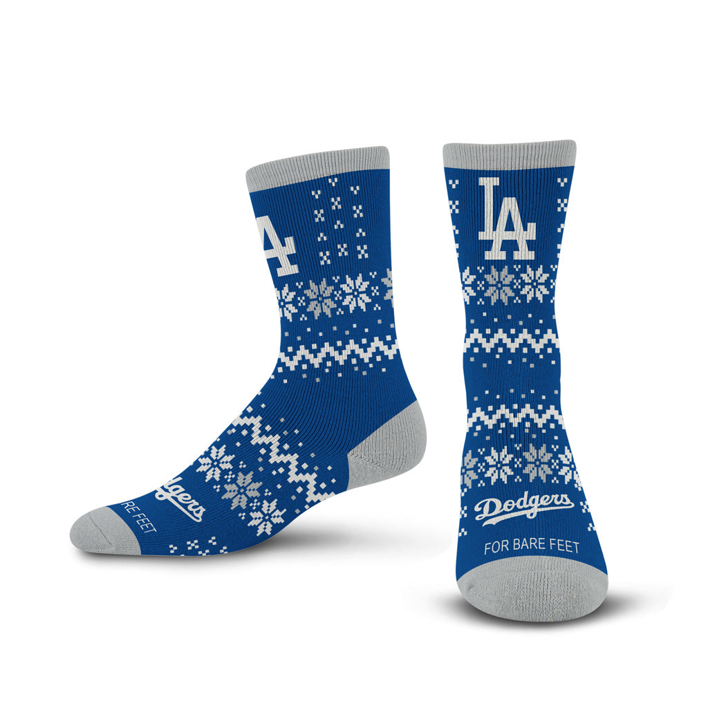 MLB Los Angeles Dodgers For Bare Feet Team Sweater Socks - Blue