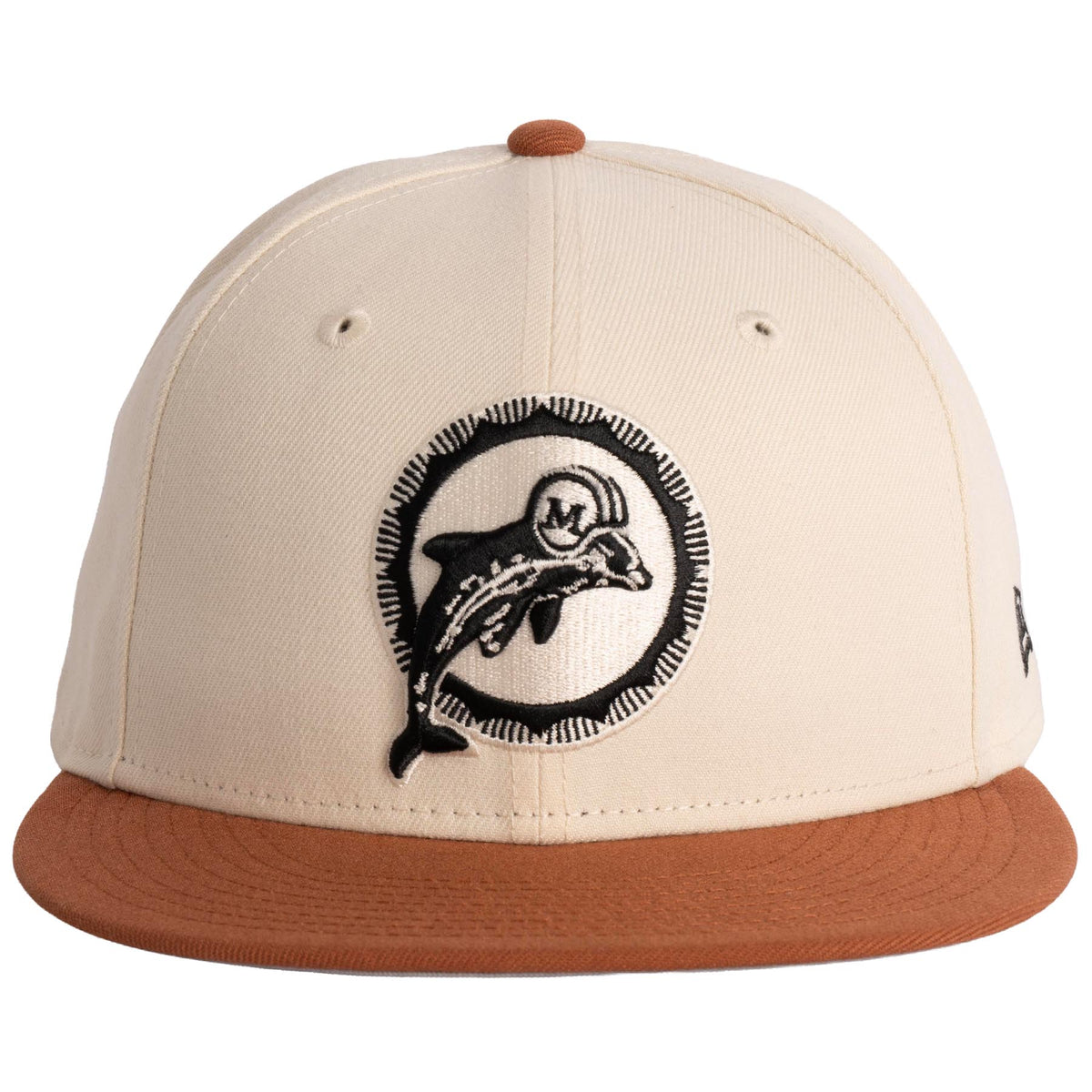 NFL Miami Dolphins New Era Fieldstone 9FIFTY Snapback Hat- Light Cream