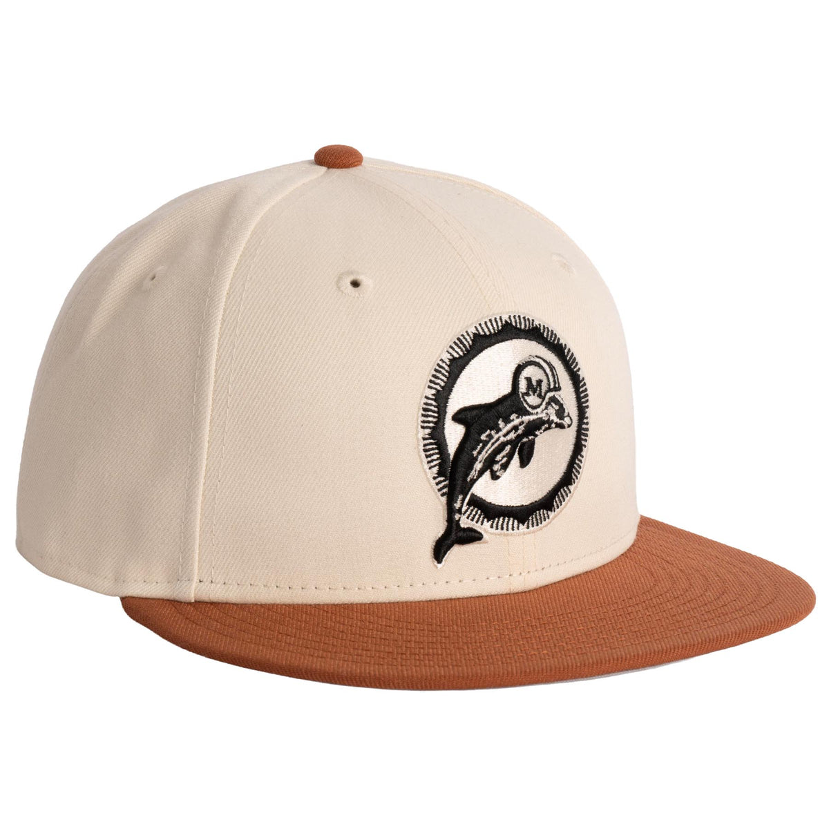 NFL Miami Dolphins New Era Fieldstone 9FIFTY Snapback Hat- Light Cream